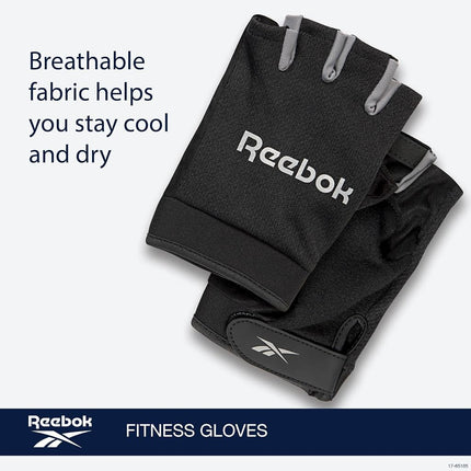 Reebok Classic Gloves for Men and Women - Breathable, Lightweight, Fitness and Weightlifting Gloves for Workout, Crossfit, Cycling and Home Exercise