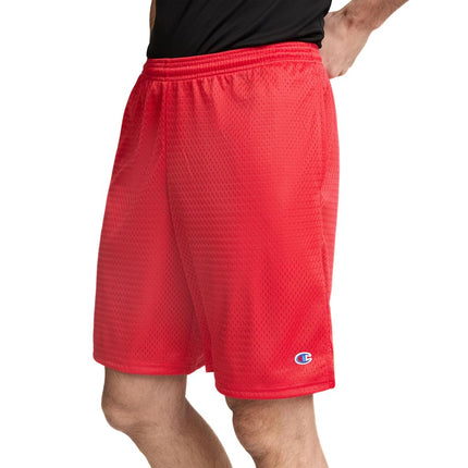 Champion Men's Long Mesh With Pockets athletic shorts, Crimson, S UK