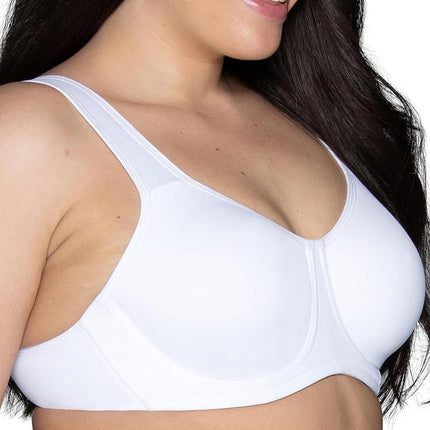 Vanity Fair High Impact Sports Bras for Women, Breathable, Moisture Wicking, Non Padded Cups Up to DDD, White, 42C