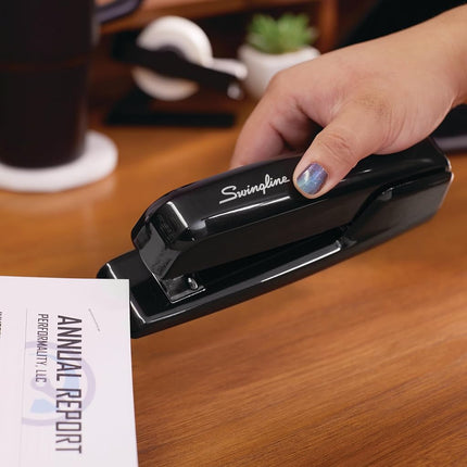 Swingline Stapler, 30 Sheet Capacity, 747 Business Stapler, Jam Free, Anti-Microbial, Metal, Black (74741)