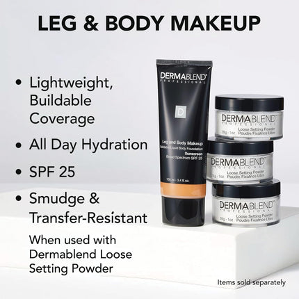 Maquillaje Dermablend para piernas y cuerpo, 45W Tan Honey