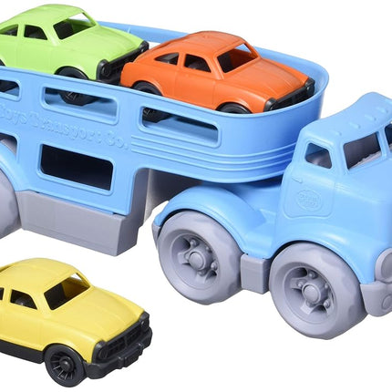 Green Toys Car Carrier, Blue CB - Pretend Play, Motor Skills, Kids Toy Vehicles. No BPA, phthalates, PVC. Dishwasher Safe, Recycled Plastic, Made in USA.