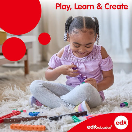 edxeducation Geo Pegs and Peg Board Set | 36 Pegs in 3 Shapes and 6 Colours + 3 Laces | Ages 18m+ | Homeschooling Supplies for Preschool Activities