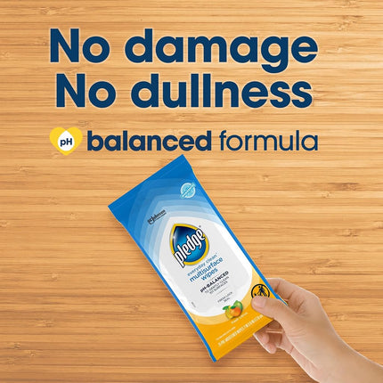 Pledge Multi Surface Everyday Wipes Fresh Citrus, 25-Count Packaging May Vary (Pack of 4)