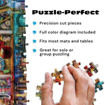 Buffalo Games - Aimee Stewart - The Grand Fiction Library - 1000 Piece Puzzle for Adults, Challenging Puzzle, Perfect for Game Nights - Finished Size 26.75 x 19.75 cm