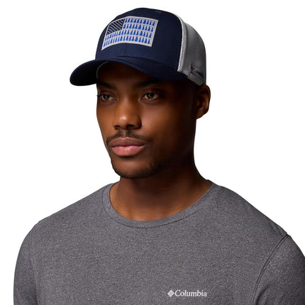 Columbia Unisex's Tree Flag Mesh Ball Cap Baseball, Collegiate Navy, XL