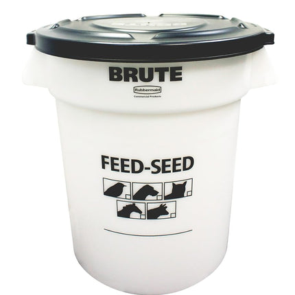 Rubbermaid Commercial 1868861 Feed And Seed Brute With Lid, 20 Gallon