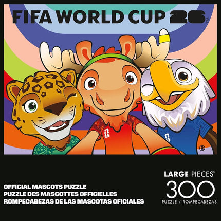 FIFA - Mascots - 300 Large Piece Jigsaw Puzzle from Buffalo Games - Colorful Puzzles for Adults – Precision-Cut Pieces, Beautiful Artwork, and Hours of Fun