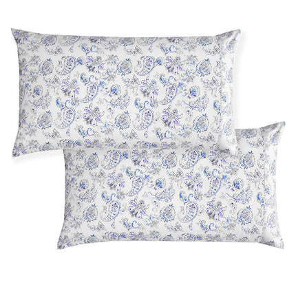 Elegant Comfort Softest and Coziest 6-Piece Sheet Set - 1500 Premium Hotel Quality Microfiber - Deep Pocket, Wrinkle Resistant 6-Piece Paisley Pattern Bed Sheet Set, Full, Paisley Indigo