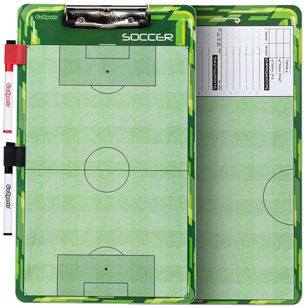 GoSports Soccer Dry Erase Coaches Board with 2 Dry Erase Pens