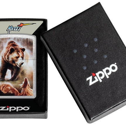 Zippo Mazzi Lighter, Street Chrome