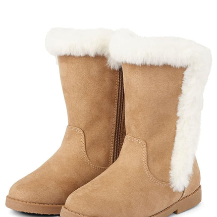 Gymboree girl's and Toddler Casual Boots Fashion, Tan, 2 Big Kid