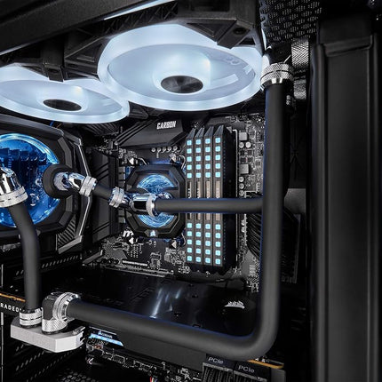 CORSAIR Hydro X Series XT Hardline 14mm Tubing (Straight-Line PMMA Tubing, Resilient Construction, Easy to Cut) Satin Black