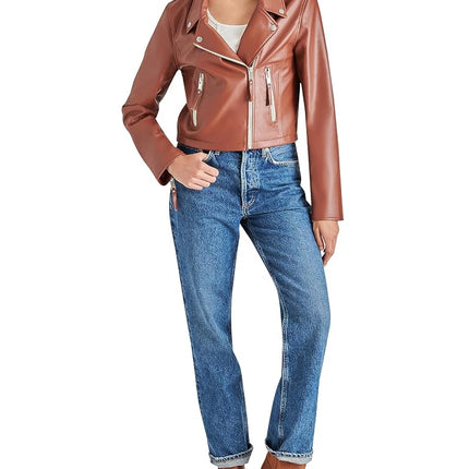 Steve Madden Apparel Women's VINKA Jacket, Cognac, Cognac, M