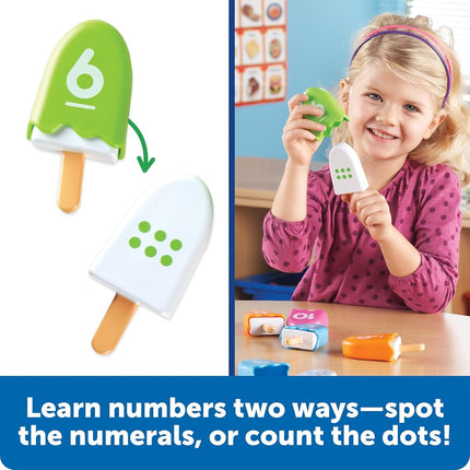 Learning Resources Smart Snacks Number Pops, Ages 2+, Set of 10, Early Maths Toy for Counting, Number and Colour Recognition Skills