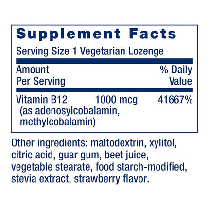 Life Extension B12 Elite, None, 0.3150 Round Vegetarian Lozenge, none, 60 Count