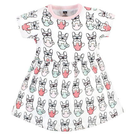 Hudson Baby Robes en coton pour bébés filles, Bonjour, 2T