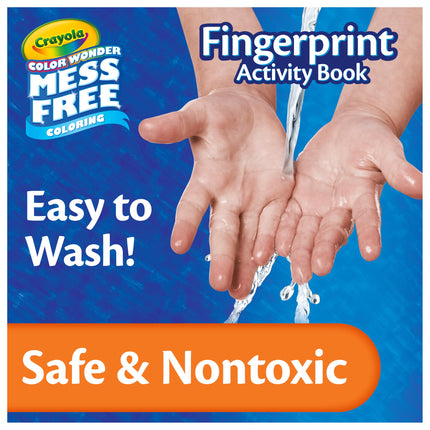 CRAYOLA Color Wonder Mess Free Fingerprint Ink Painting Activity Set, Finger Painting Alternative, Gift for Kids, Age 3, 4, 5, 6