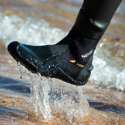 SEAC Basic HD, 5 mm neoprene diving boots with side zip and semi-rigid sole, S