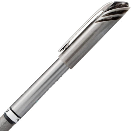Pentel EnerGel NV Liquid Gel Pen, 0.7mm, Medium Line Capped, Metal Tip, Black Ink, Box of 12 (BL27-A)
