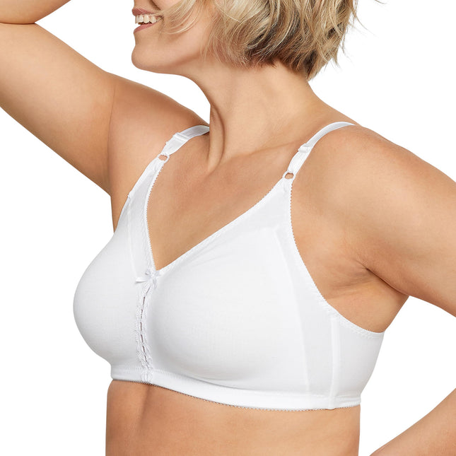 Maidenform DF3820 Women's Double Support Wire- Bra, White (Blanc 100), 34D (Manufacturer Size: 75D)