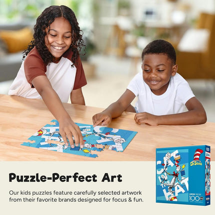 Dr. Seuss Cat in the Hat - 100 Piece Jigsaw Puzzle for Kids Ages 6+