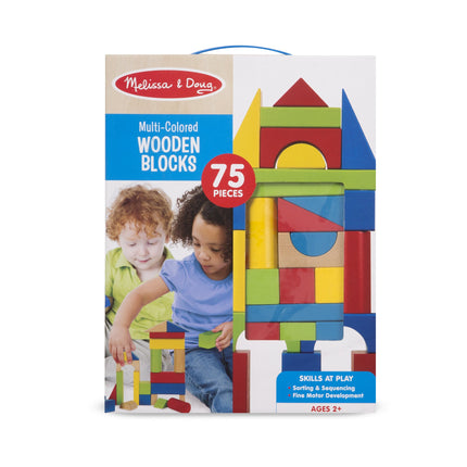 Melissa & Doug Multi Colored Wooden Blocks (75 pc.