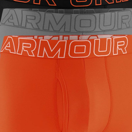 Under Armour Men's Performance Tech Mesh Boxerjock Brief Underwear, 6" Inseam, All-Day Comfort & Ultra-Soft, 3-Pack, Bright Venom Red, 5XL