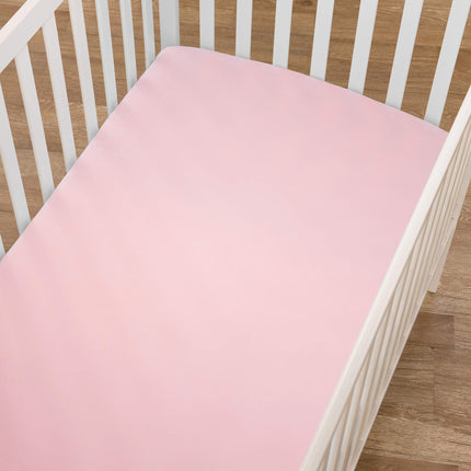 American Baby Company 100% Cotton Jersey Knit Fitted Crib Sheet for Standard Crib & Toddler Mattresses, Baby Pink, for Boys & Girls