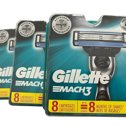Gillette Mach 3-24 Count (3 x 8 Pack)