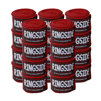 Ringside Mexican Style Boxing Hand Wraps (10 Pairs Pack), Red