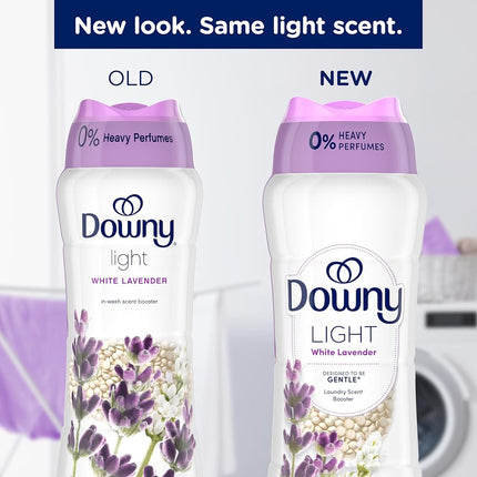 Downy Light Laundry Scent Booster Beads for Washer, White Lavender, 24 oz, with No Heavy Perfumes