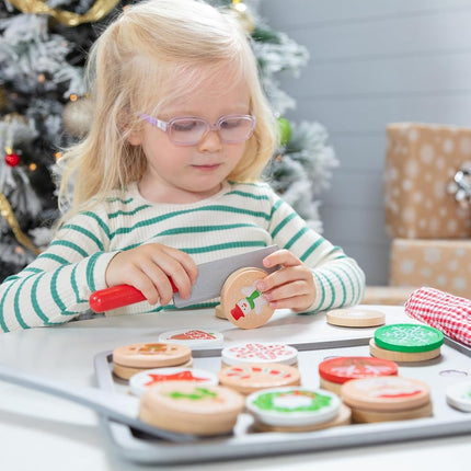 MaMeMi WOODEN SLICE AND BAKE CHRISTMAS COOKIE SET