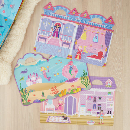 Libros de actividades con pegatinas hinchadas de Melissa & Doug: Disfraces, Princesas, Sirenas - 208 pegatinas reutilizables