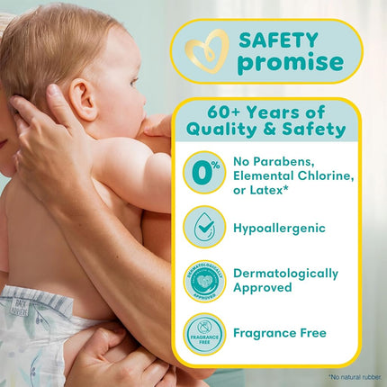 Pampers Pure Protection Baby Diapers, Size 1 (8-14 lbs), 132 Count, Up to 100% Leakproof, Premium Plant-based Skin Protection, Hypoallergenic Soft Diapers