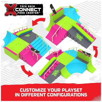 Tech Deck Neon Mega Park X-Connect Creator Skatepark Ramp Set