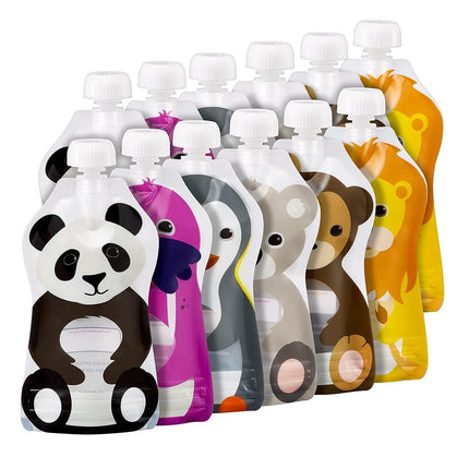 Squooshi Food Pouch Maker/Filler + 12 Large 5 oz Pouches/The Filling Station for Baby and Snack Food Pouches