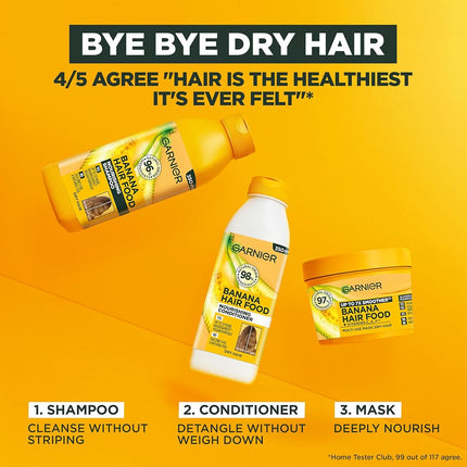 Garnier Ultimate Blends Hair Food, Banana 3-in-1 Dry Hair Mask Treatment, 390 ml