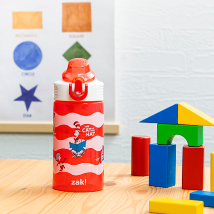 Zak Designs Dr. Seuss Sage 16oz Leak-Proof Straw Kids Water Bottle