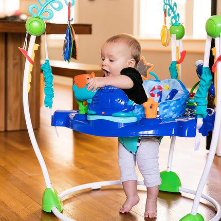 Baby Einstein, Neptune's Ocean Discovery Activity Jumper & Bouncer, Play Centre with Removable Toys, Introduces Numbers and Colours, Languages, 4 Adjustable Heights, 360° Rotation, Ages 6 Months+