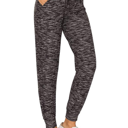 ALWAYS Women's Casual Jogger Pants - Buttery Super Soft Stretch Comfy Athletic Sweatpants with Pockets, Pjog128 / Space Dye Black, XXL