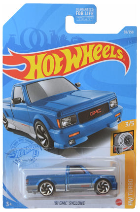 Hot Wheels '91 GMC Syclone, [Blue] 92/250 Turbo 3/