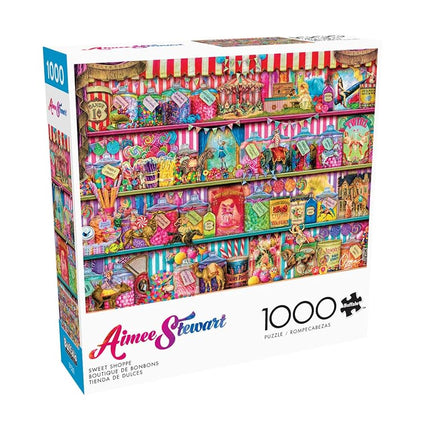 Buffalo Games - Aimee Stewart - Sweet Shoppe - Rompecabezas de 1000 Piezas para Adultos, Desafiante y Perfecto para Noches de Juegos - El Tamaño del Rompecabezas Terminado es de 26.75 x 19.75