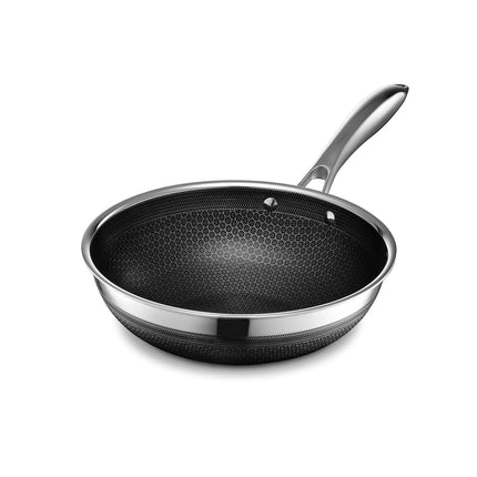 HexClad Hybrid Nonstick 25 cm Wok, Stay-Cool Handl
