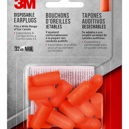 3M Disposable Earplugs, 7-Pair