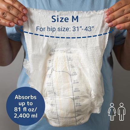 Abena Pants Premium Pull-Up Incontinence Pants, Eco-Labelled Incontinence Pants for Men & Women, Discreet, Protective, Breathable, Comfortable, Medium 3, 80-110cm Waist, 2400ml Absorbency, 15PK