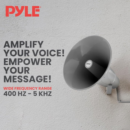 Pyle Outdoor PA Horn Speaker - 50 Watt Weatherproof Loudspeaker