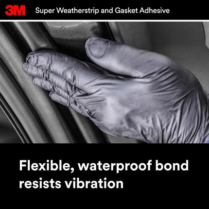 3M 08008 Black Super Weatherstrip Adhesive Tube - 5 oz.