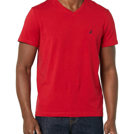 Nautica mensShort Sleeve Solid Slim Fit V-Neck T-S