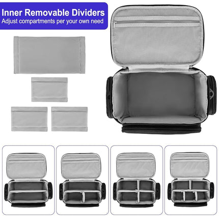 Medical Bag Home Health Nurse Bag Empty First Aid Storage Bag with Detachable Divider Medical Supplies Bag for Nursing Student,Therapist,Doctors, Black, Small, Black-Small